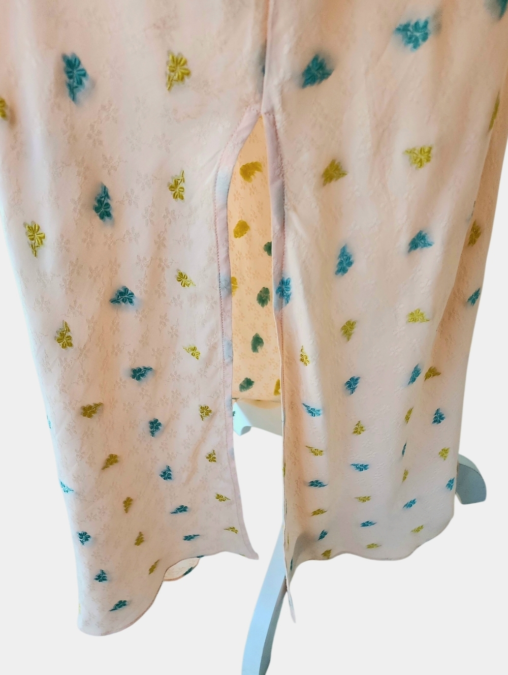Anthropologie Pale Pink Floral Ruffle Strap Maxi Dress - Picture 11 of 13